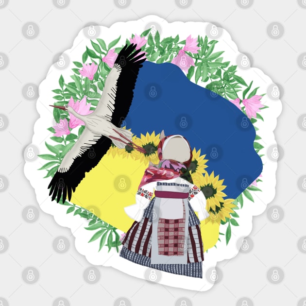 Ukrainian Folk Doll, Motanka. Sticker by KateQR